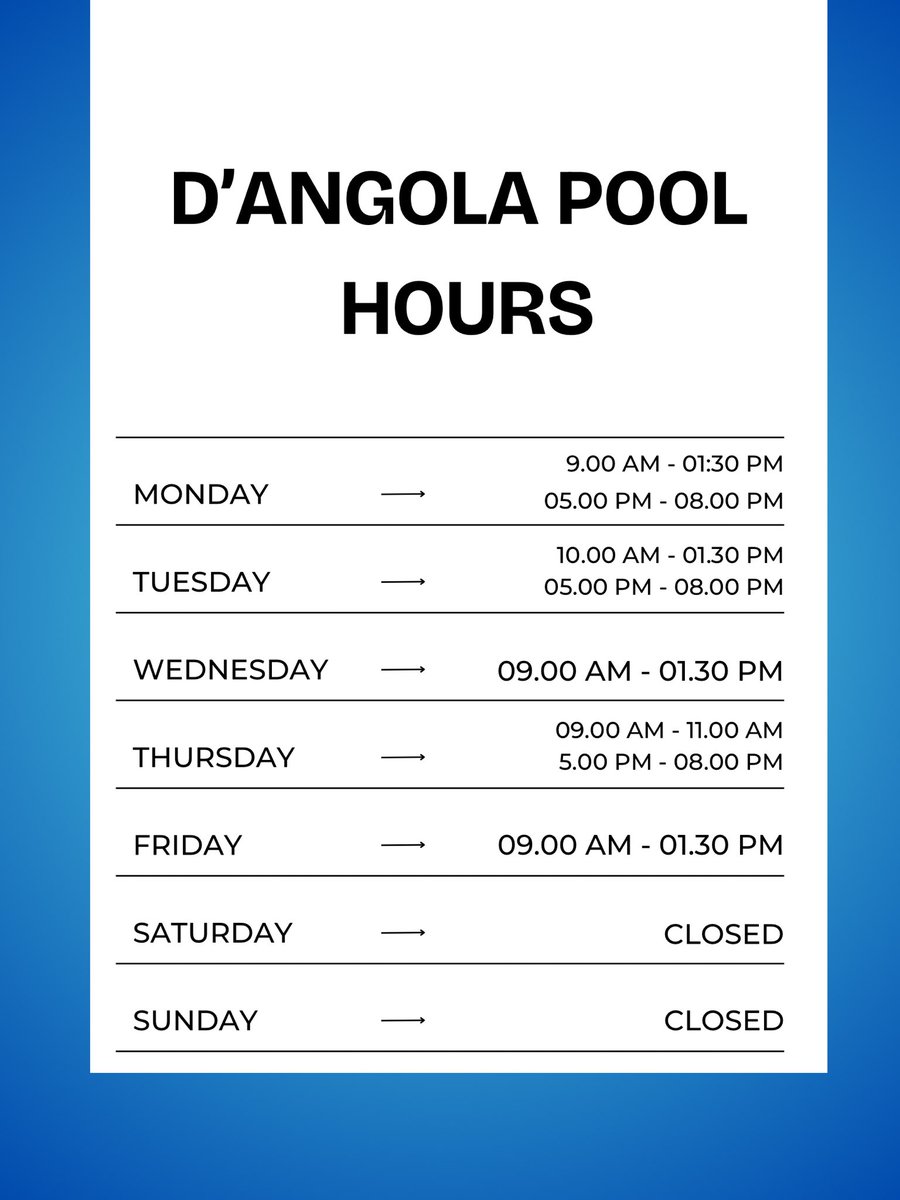 KeanRec's tweet photo. Pool Hours! D’Angola Pool hours for the Spring 2026 Semester. These hours will start Monday, January 12th! https://t.co/zO6NlEO9LU