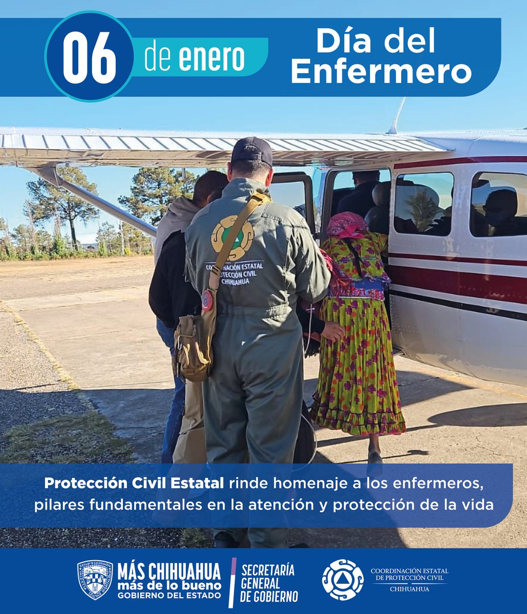 CEPC_Chih's tweet image. 6 de enero – Día del Enfermero(a)
En el Día del Enfermero (a), la Coordinación Estatal de Protección Civil rinde un merecido homenaje a quienes, con vocación, profesionalismo y humanidad, son pilares fundamentales en la atención de emergencias y en la protección de la vida.