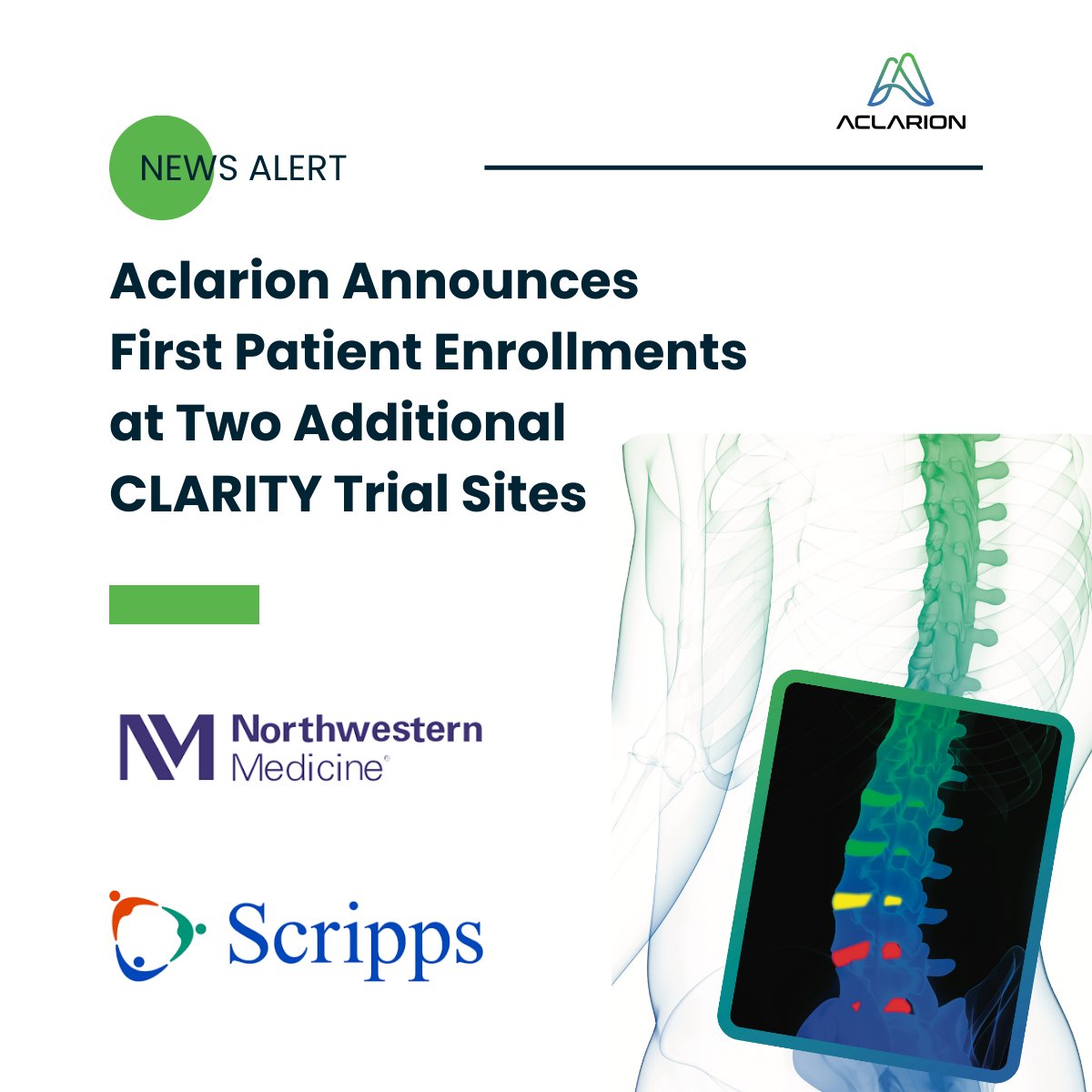 Patient enrollment milestone - <a href="/NorthwesternMed/">Northwestern Medicine</a> and <a href="/ScrippsHealth/">Scripps Health</a> have enrolled their first patients in the company’s pivotal CLARITY trial also intended to support future reimbursement discussions. 

Read the press release: bit.ly/4sucYHA $ACON