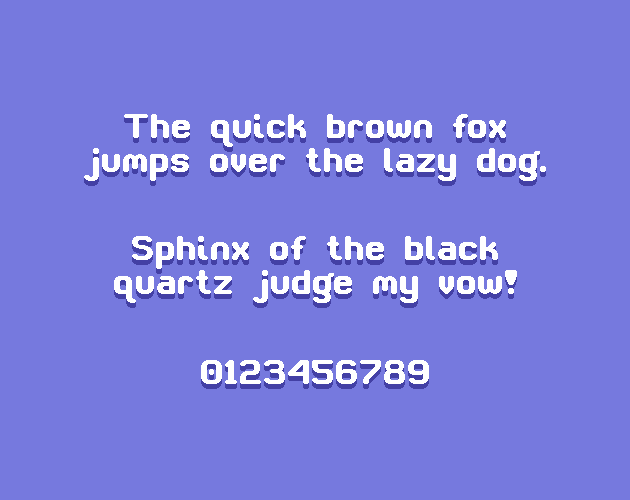 _V3X3D's tweet image. Hey! 👋

Anyone looking for a pixel font, I have a few commission slots open. 😀

itch.io/s/107531/mega-…

More refs above ☝️

#pixelart #ドット絵 #font #pixelfont