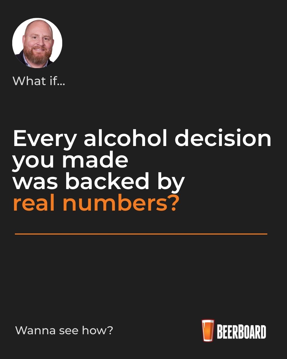 beerboard's tweet photo. Most alcohol decisions are made on instinct. The problem isn’t experience, it’s lack of visibility.

When decisions are backed by real numbers, margins stop leaking.

If you want to see where guesswork costs the most, let us know. https://t.co/0JbgMzKlSR
