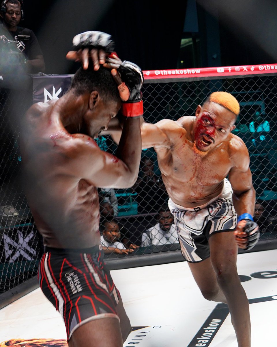 TheAKOShow's tweet photo. 📸 CONTROLLED FROM START TO FINISH

Memon Kone 🇨🇮 delivers a composed, disciplined performance to defeat Joel Tessa 🇨🇲 via unanimous decision in their middleweight clash at AKO 12 👊

Smart pressure. Clean work.
A well-earned first AKO victory.

👉 Swipe to see the key moments
💬 Who should Kone fight next?  

#AKO12 #AfricanKnockout #Middleweight #MemonKone
#MMA #Africa #FightNight #CombatSports #Lagos