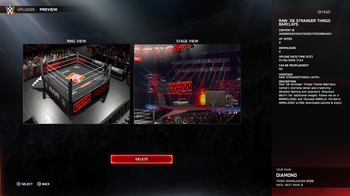 ORRKL2002's tweet image. Raw '26 Stranger Things Barclays 🧟‍♂️🎒

Raw '26 Stranger Things Theme (Barclays
Center). Extreme detail and creativity.
Detailed lighting and sponsors. Hours of work and precision. 

Uploaded‼️
Creator: ORRKL21

Tags: RAW, STRANGERTHINGS, Netflix

PS5/XBOX Series X

Check Me Out…