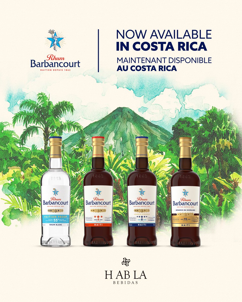barbancourtHT's tweet image. Rhum Barbancourt est désormais disponible au Costa Rica en partenariat avec notre distributeur local Habla Bebidas. 🇭🇹🥃🇨🇷
La marque est présente chez IMAS Duty Free, à l’aéroport international Juan Santamaría à San José, à l’aéroport de Guanacaste à Liberia, dans les boutiques…