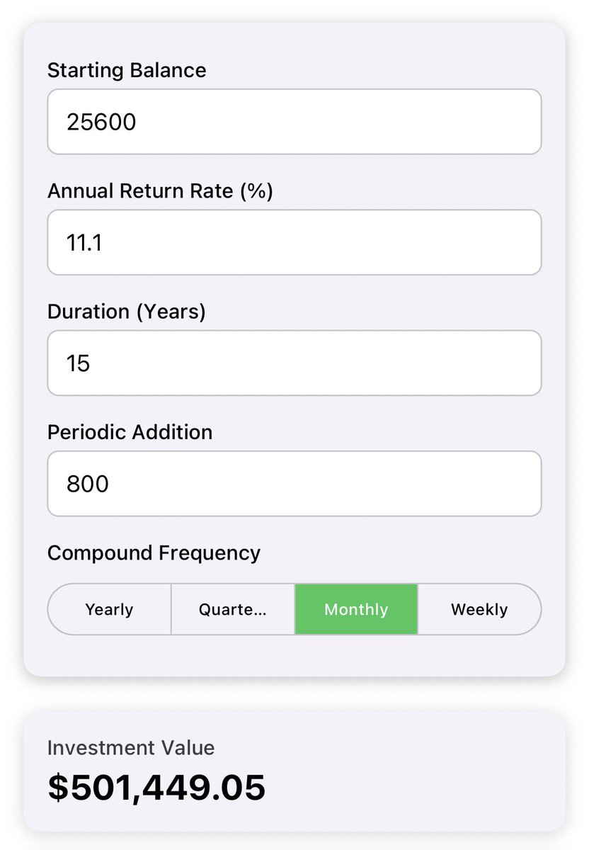 ReubenInvests's tweet image. Aiming for something like this (in £, not $). I’m 30 right now so it would mean the ability to retire at 45. For those of you in the UK, do you think ~£500k is enough to retire?