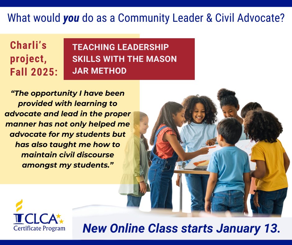 What would YOU do as a Community Leader and Civil Advocate?  New Online Class begins on January 13th.   StubblefieldInstitute.org