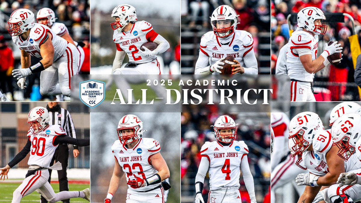 Congratulations to the 8⃣ <a href="/SJUFootball/">Johnnie Football</a> student-athletes were named to the <a href="/CollSportsComm/">College Sports Communicators</a> Academic All-District football team today!

RELEASE: gojohnnies.com/news/2026/1/6/…

#GoJohnnies | #d3fb
