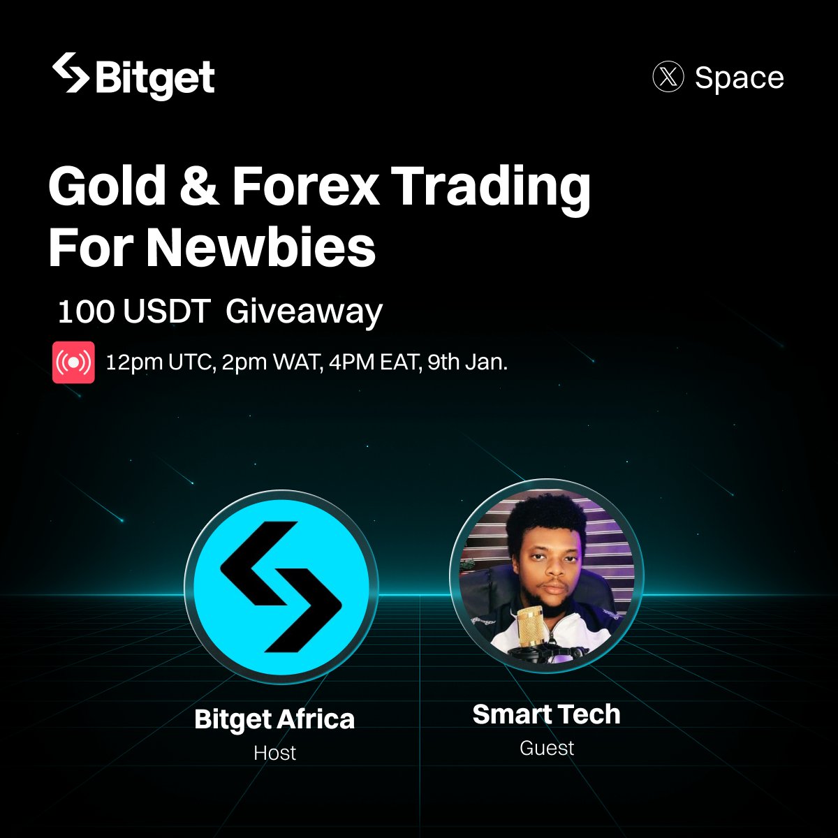 🤔 New to Gold &amp; Forex trading and not sure where to start?

Join us with <a href="/smart_ech/">Smart Tech</a> this friday as we simplify it!

💰 100 USDT up for grabs
🗓️ 9th Jan || ⏰ 12:00 PM UTC 
🔗 x.com/i/spaces/1Mnxn…