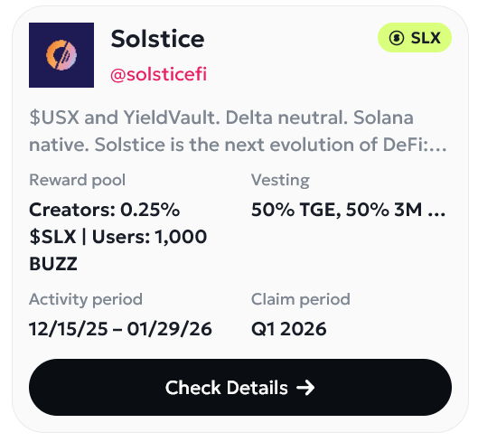 Malware171's tweet photo. Transparency is key in Web3. Knowing that 50% of the $SLX airdrop will be unlocked at TGE is a massive vote of confidence for early supporters. Most projects lock you in for much longer. @solsticefi is rewarding real believers. 💎🚀

#Solstice #Tokenomics #Solana #Airdrop https://t.co/ZGCU1zjyDr