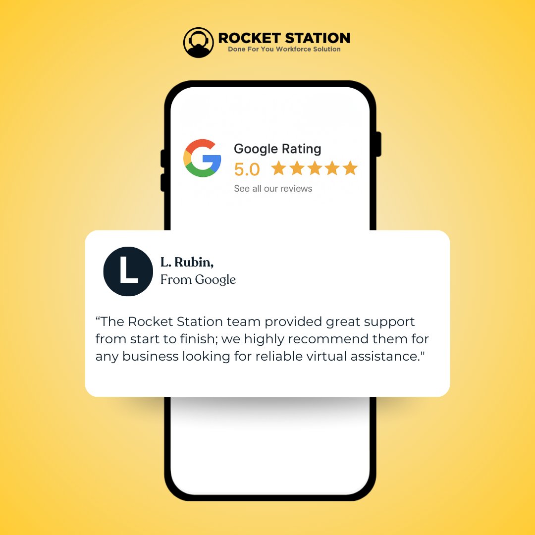 RocketStationVA's tweet photo. Support you can count on every step of the way. 

If you’re ready for a remote team that shows up and delivers, Rocket Station is here.

Book your discovery call today! https://t.co/dIL1TjrOuf https://t.co/0P3QxPeKEp