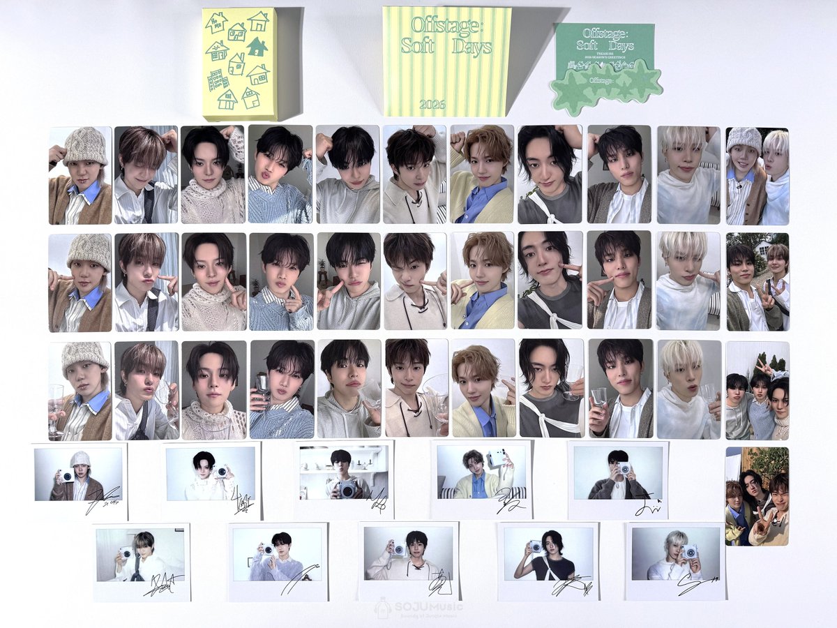 SOJU_Music's tweet photo. TREASURE | 2026 Season's Greetings | Offstage : Soft Days
Full Video | https://t.co/GKCK5N1pkM

#TREASURE #트레저 
#CHOIHYUNSUK #JIHOON #YOSHI #JUNKYU #YOONJAEHYUK #ASAHI #DOYOUNG #HARUTO #PARKJEONGWOO #SOJUNGHWAN 
#TREASUREMAKER #TEUME #offstage #soft_days 

January 6th, 2026 https://t.co/iyemEEAY2h