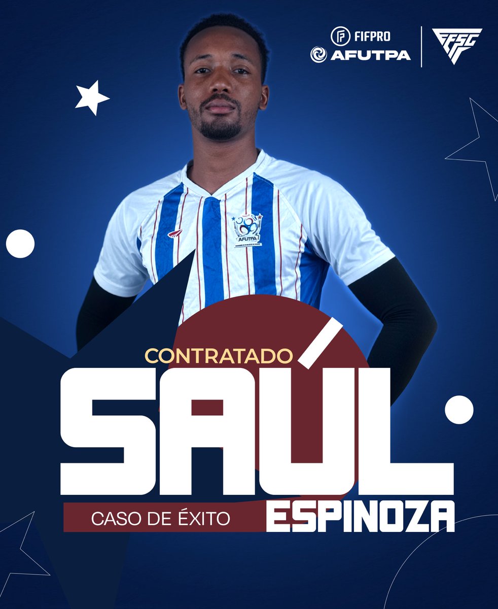AFUTPA's tweet photo. 𝙀𝑭𝙎𝑪: 𝘾𝑨𝙎𝑶 𝑫𝙀 𝙀́𝑿𝙄𝑻𝙊 

Contratado: Saúl Espinoza de EFSC ➡️ Unión Coclé 

¡Felicidades Saúl por esta nueva oportunidad laboral!

#afutpa https://t.co/QxWui1FX7b
