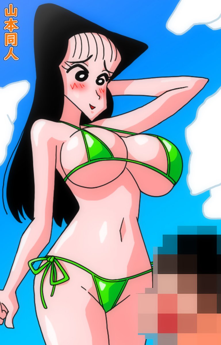 日焼け止め、塗ってあげよっか? 背中… お尻も… へへへ… #クレヨンしんちゃん #しんちゃん #ななこ #shinchan #CrayonShinchan #nanako 