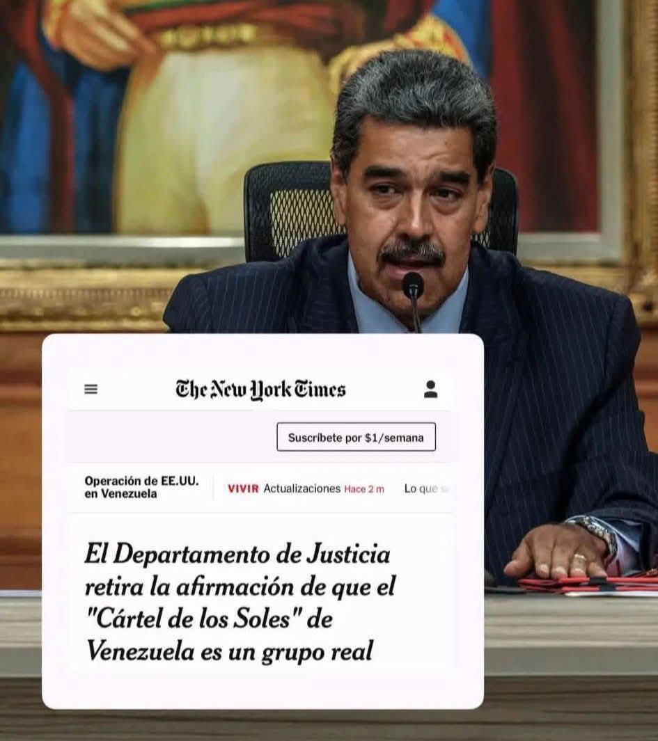 Se le cayó a EEUU que Saddam Hussein tenía armas de destrucción masiva, y hoy se le cae  que Maduro es líder de una supuesta organización de narcotráfico llamada "el cartel de los soles". Un imperio que invade con armas y con la mentira