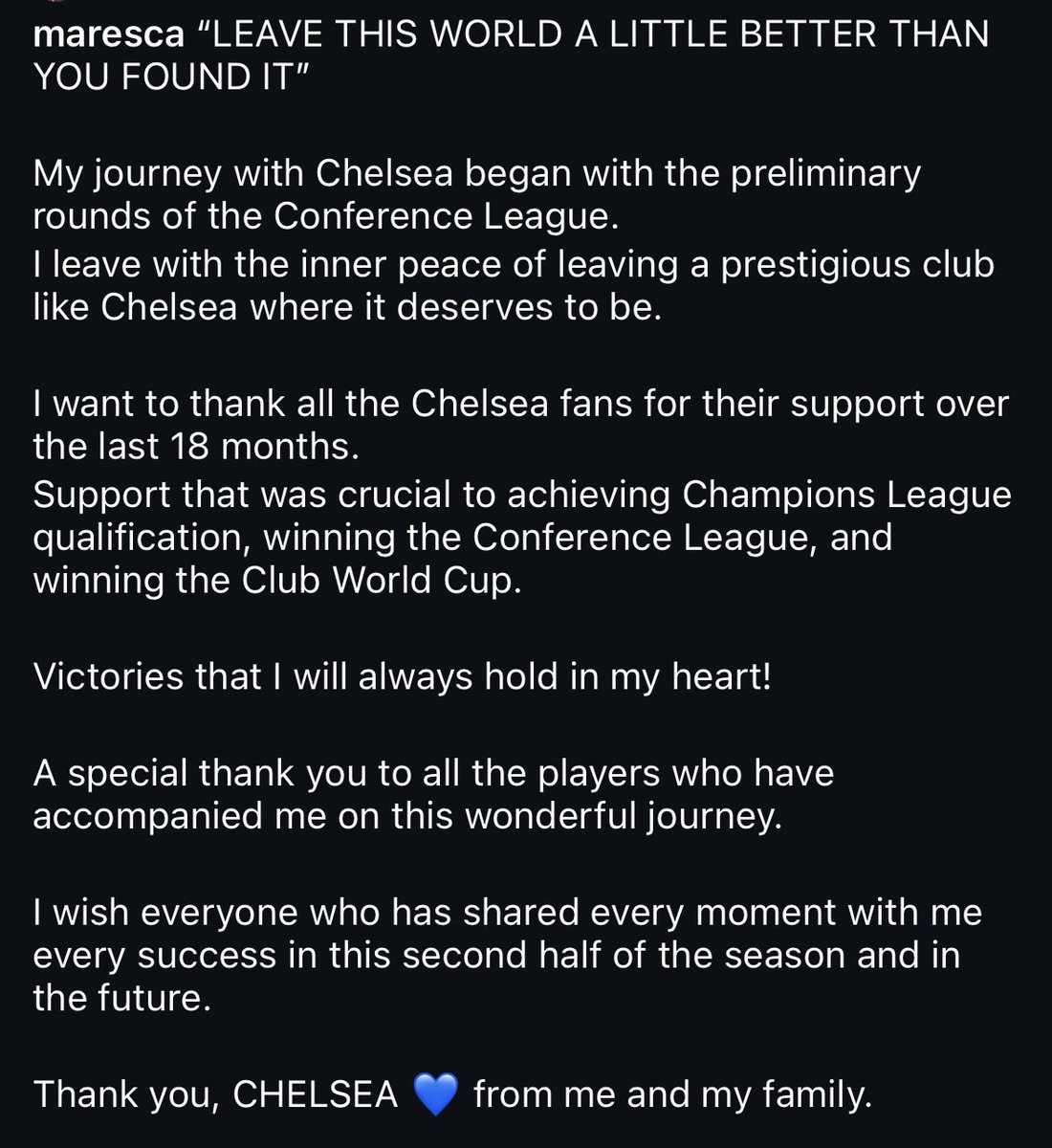 CFCDaily's tweet image. 🚨🚨BREAKING: Enzo Maresca Statement.
