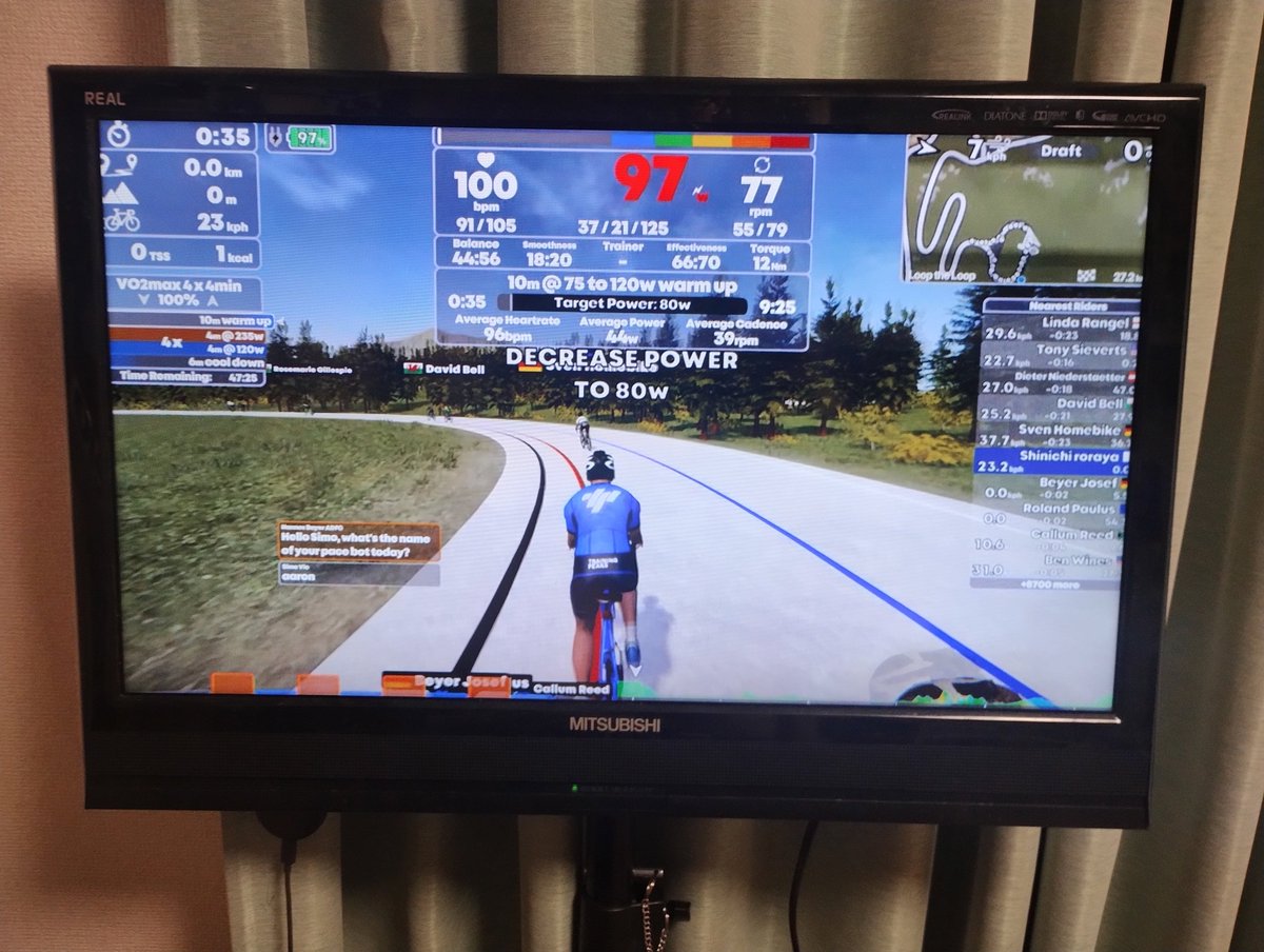 toraya's tweet image. 本日はVO2max 4 x 4min TSS 59でございました。
---
See my 59 TSS bike workout. I did 0.00 km in 47:51. #trainingpeaks
tpks.ws/CKMYBLKRXTJ4OM…