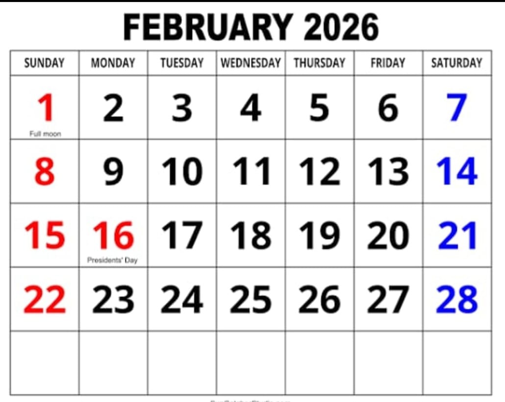 BaigFarook's tweet photo. This coming February 2026 will likely never happen again in your lifetime. Because this coming February will have:
• 4 Sundays
• 4 Mondays
• 4 Tuesdays
• 4 Wednesdays
• 4 Thursdays
• 4 Fridays, and
• 4 Saturdays.
This only happens once every 823 years.
This is called MiracleIn.