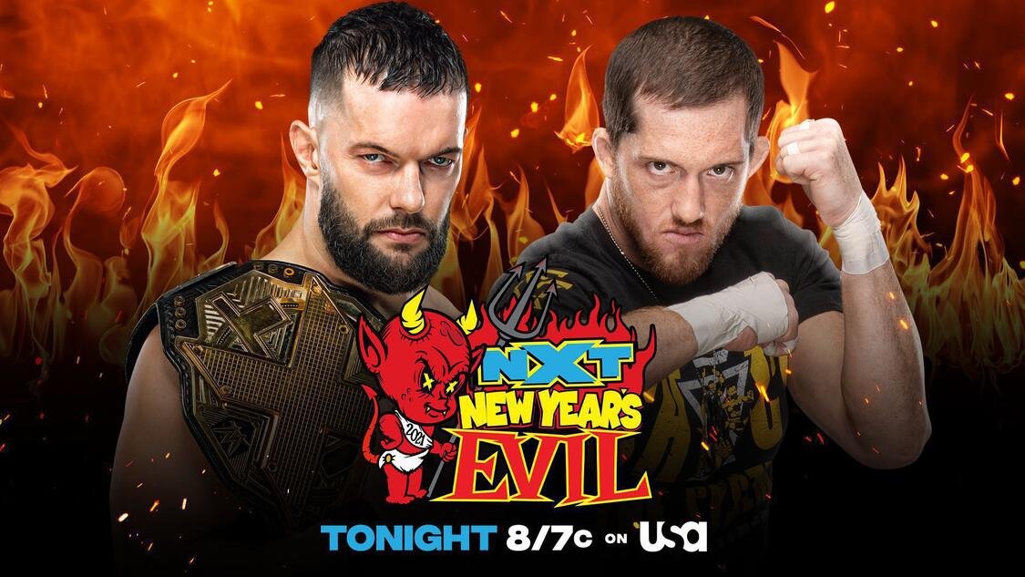 wrestle_hist's tweet photo. 1/6/2021
Finn Balor defeated Kyle O'Reilly by submission to retain the NXT Championship at New Year's Evil from the WWE Performance Center in Orlando, Florida.
#WWE #WWENXT #NewYearsEvil #FinnBalor #TheDemonPrince #KyleOReilly #UndisputedEra #TheConglomeration #NXTChampionship https://t.co/BheFvbNrBi