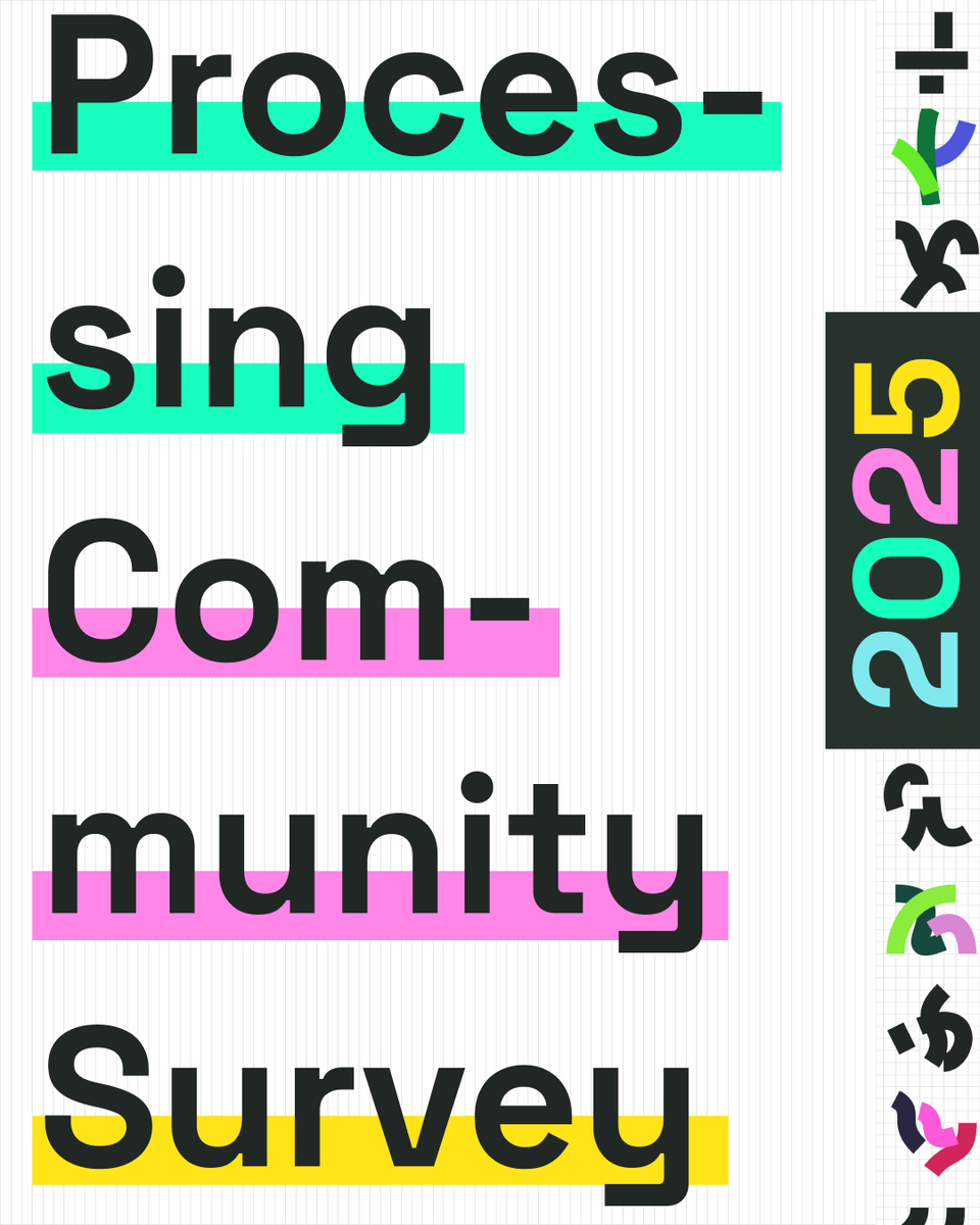 ProcessingOrg's tweet image. The Processing Community Survey 2025 is live.

If you use Processing in any way, we’d love your input. It helps us understand what works and what needs attention.

Take the survey: survey.processing.org 💙