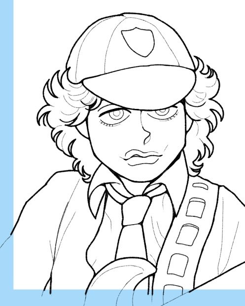 アンガスヤングを描くよ！