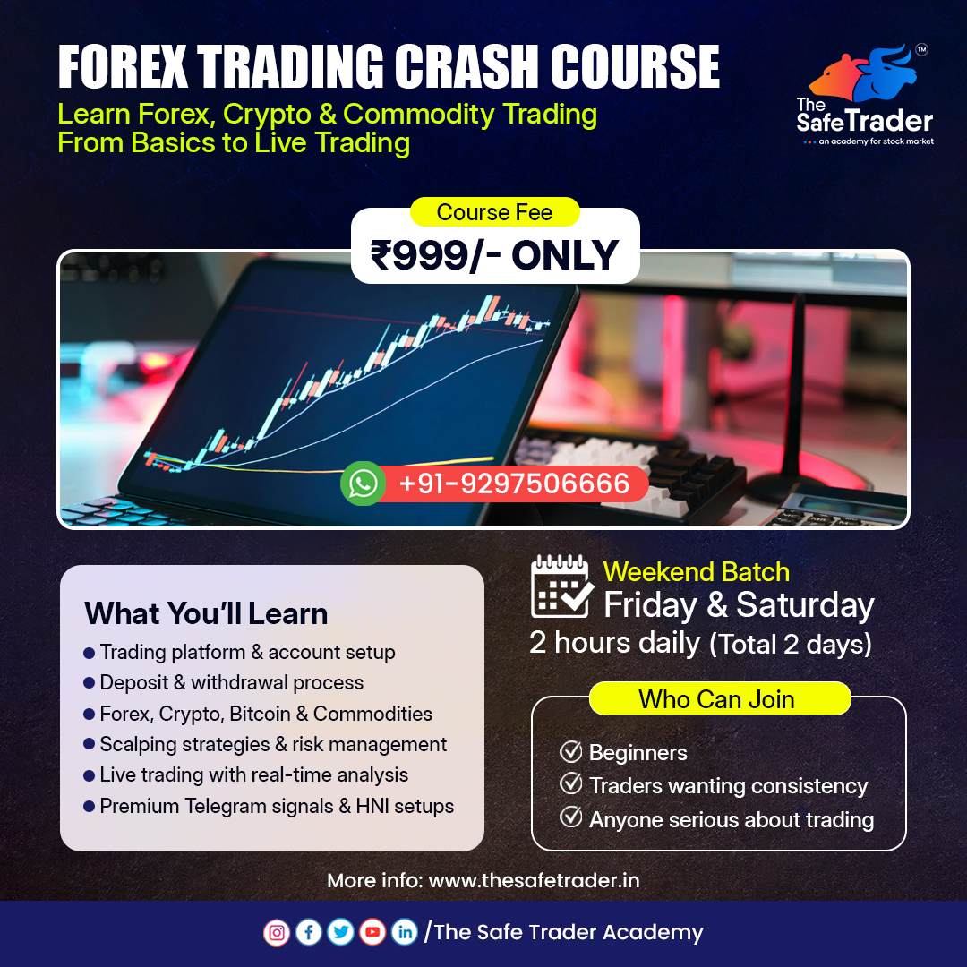 📘 Forex & Crypto Trading Crash Course Learn Forex, Crypto & Commodity  Trading - From Basics to Live Trading 🚀 Join Forex & Crypto Trading Classes  - The Safe Trader Academy #forextrading #