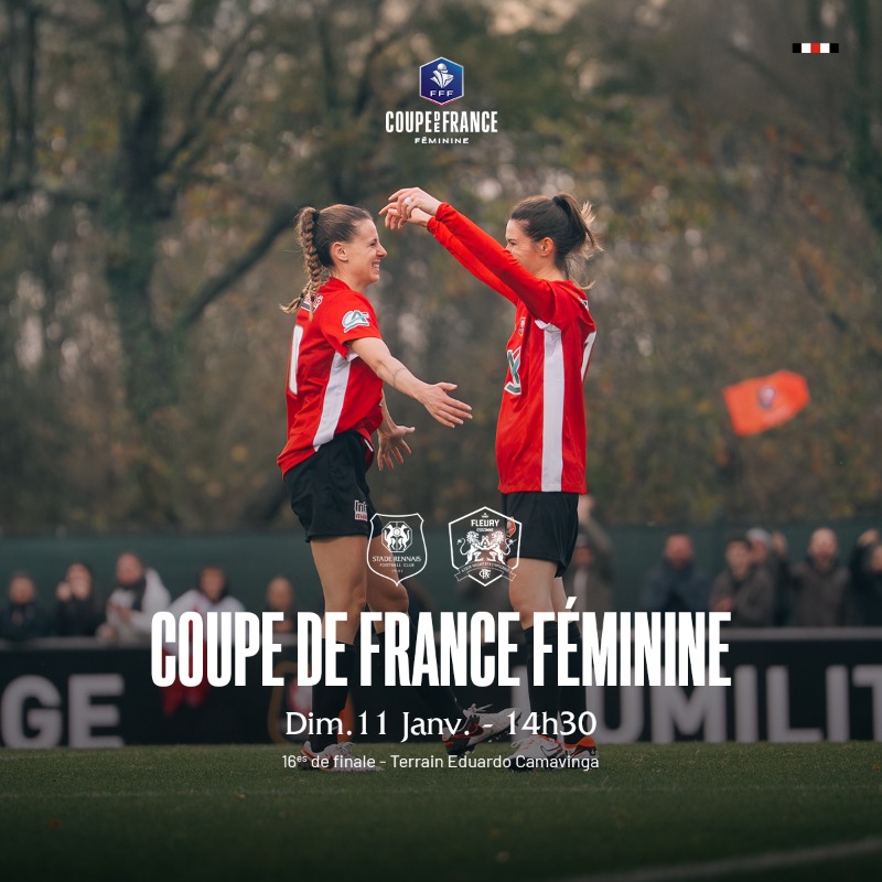 staderennais's tweet photo. 📣 Dimanche, dans un duel particulièrement prometteur en Coupe de France, l'équipe féminine Rouge et Noir défiera le FC Fleury 91, formation rompue aux joutes d'Arkema Première Ligue. 

La billetterie est ouverte pour encourager le SRFC à la Piverdière ⤵️