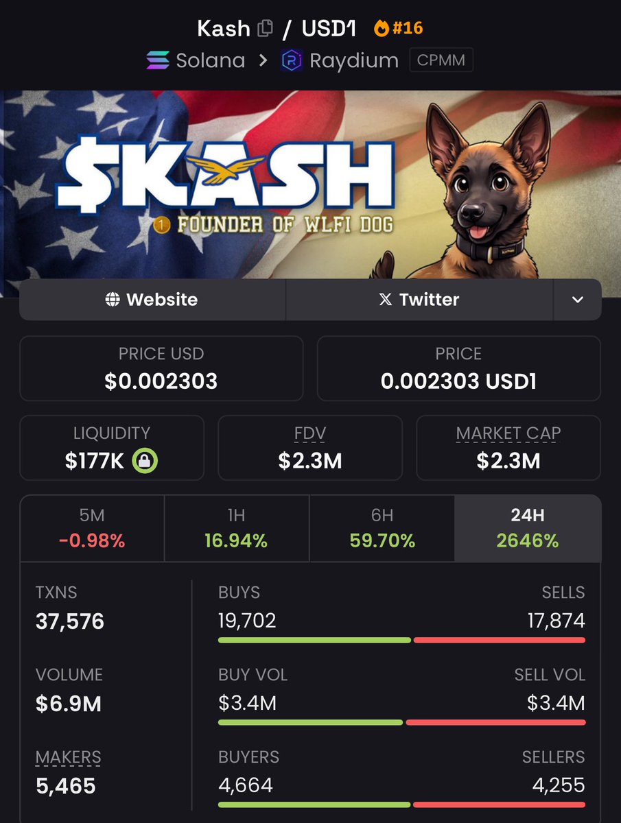 Woof woof 

This is will be the biggest meme on USD1, mark my words ✍🏼

$Kash is king

See you at $100M Mc