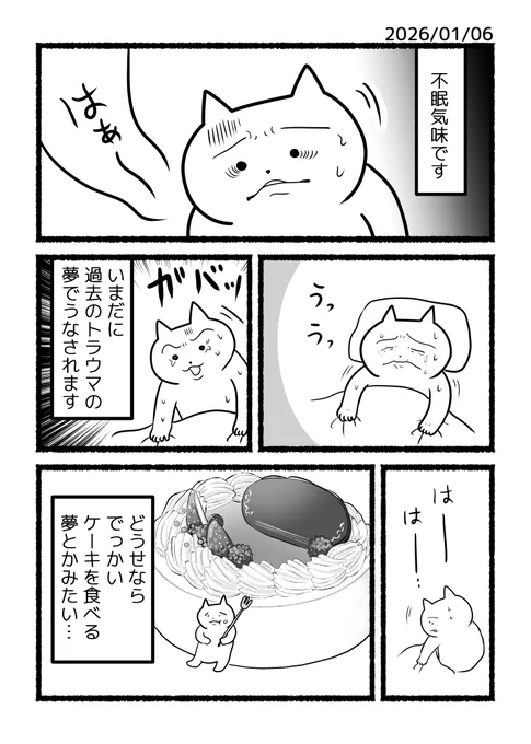 ねこくんの日記漫画「甘い夢をください」 