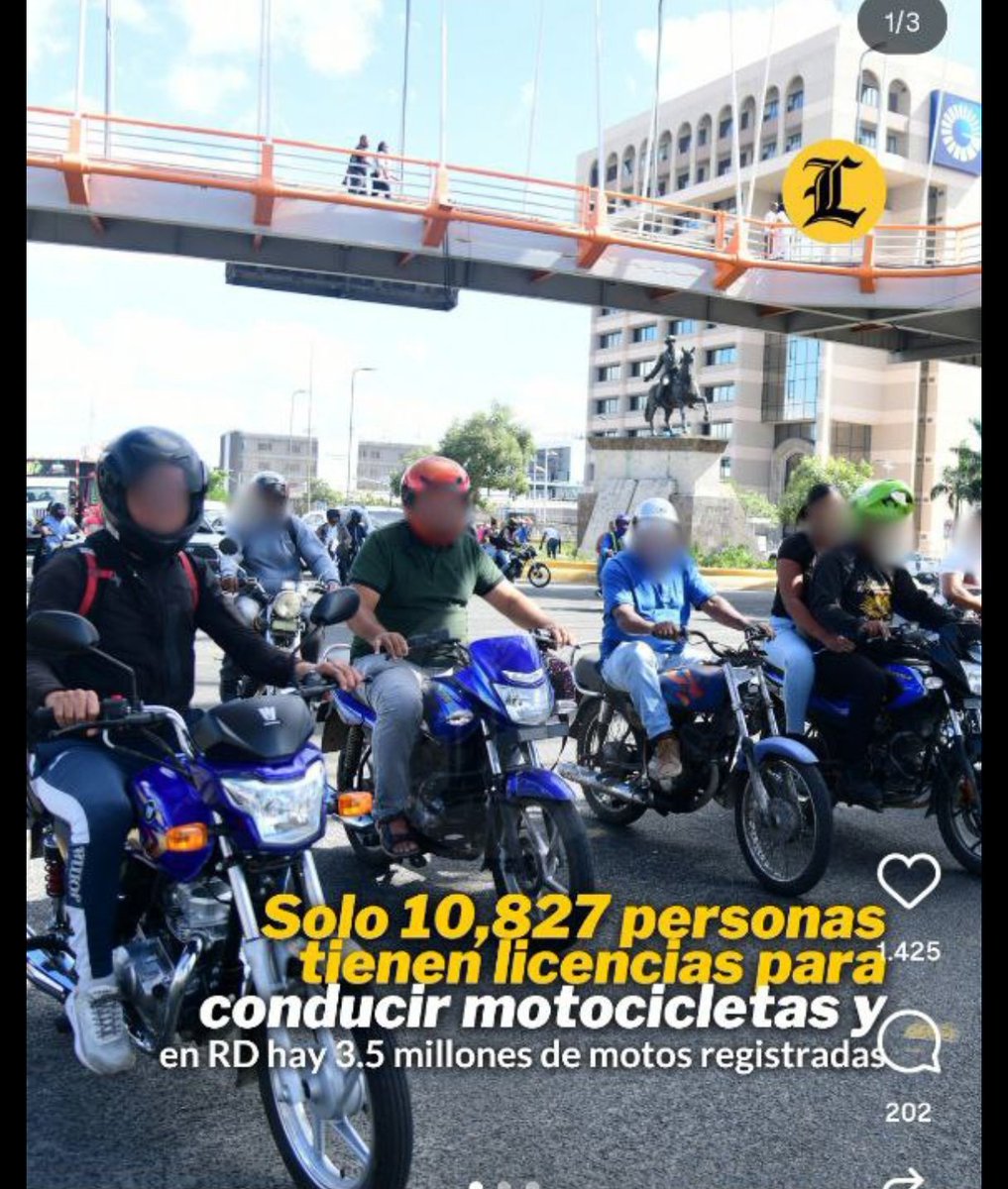 Haha...Gerade von meiner Frau gesendet bekommen: 

Hier bei uns in der Domrep🇩🇴 haben 10.827 Menschen den Motorrad Führerschein aber es sind insgesamt 3,5 Millionen Mopeds registriert! 

Based oder bekloppt? 😅