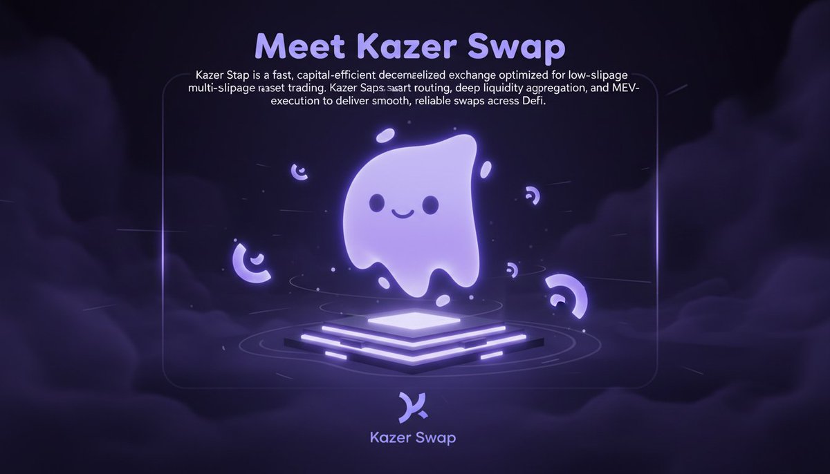 KazerSwap's tweet photo. Meet Kazer Swap — where liquidity moves smarter and swaps execute faster, keeping trading smooth, efficient, and built for real performance. https://t.co/kjmifztpTs