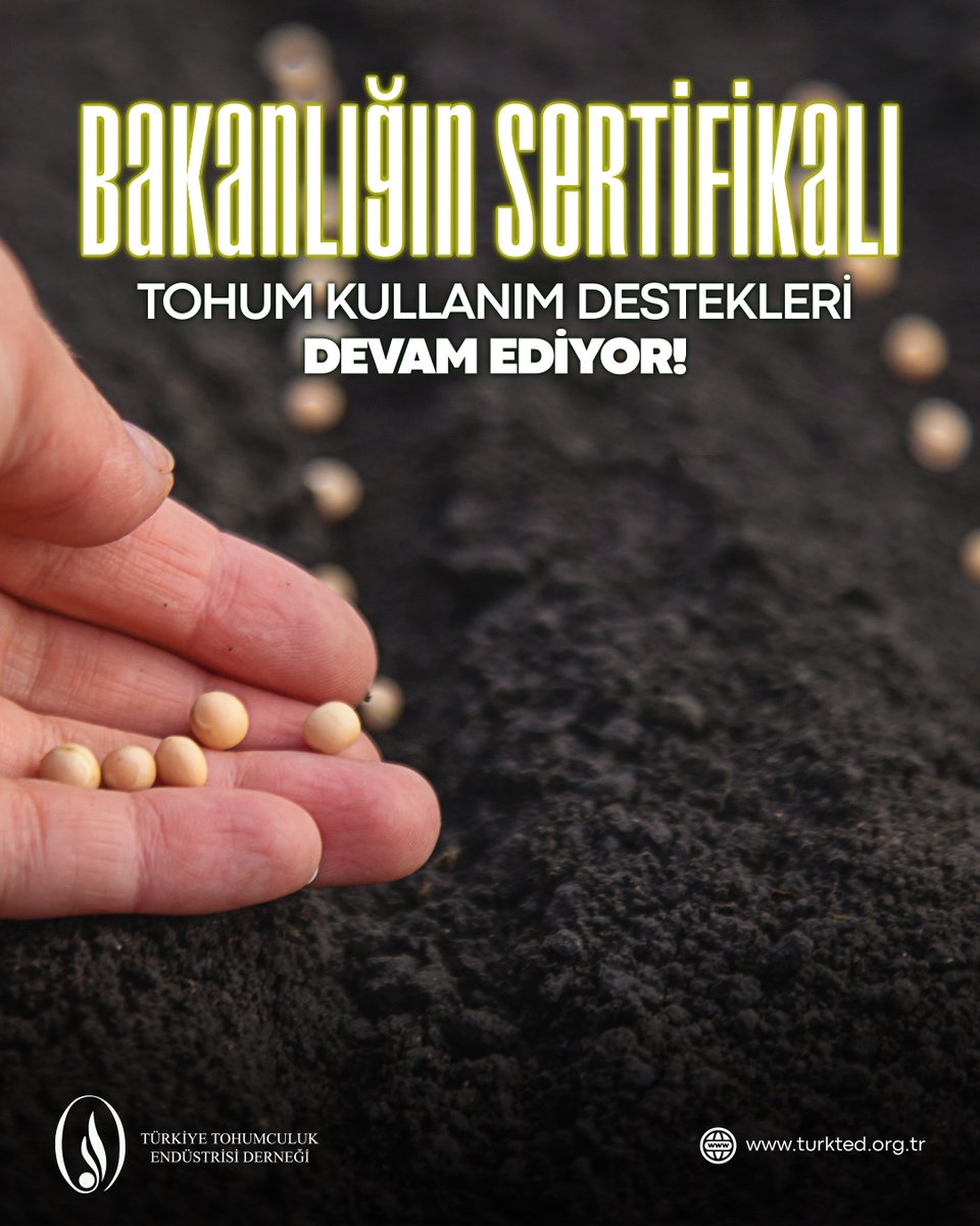 Bakanlığın sertifikalı tohum destekleriyle üretim güçleniyor; destek, sürdürülebilir ve planlı tarımın temelini oluşturuyor.
 
 #türkted #tarım #tohum #tohumculukendüstrisiderneği #tohumculuk