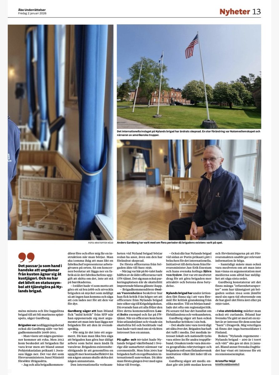 Två veckor till release av <a href="/Nylandsbrigad/">Nylands brigad</a> 400 års historik utgiven av <a href="/NylBrGille/">NylandsBrigadsGille</a>