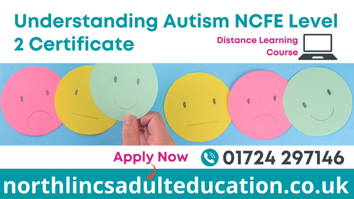 FREE Course if your annual gross salary is less than £25,750.
Help develop your understanding of autism and how to support autistic individuals. shorturl.at/yUScD
#northlincs #Autism #autistic #courses