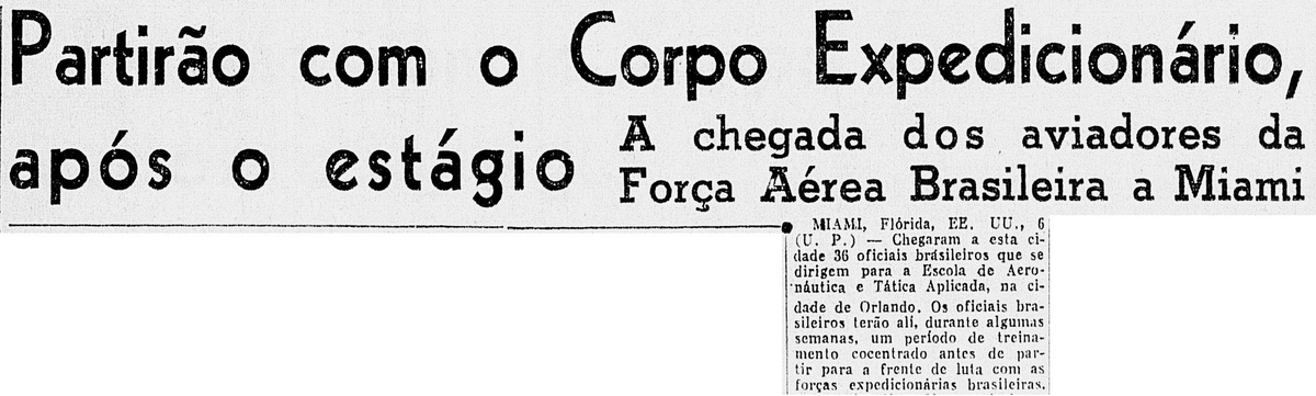sentandoapua's tweet photo. Notícias da 2ª Guerra: 06JAN1944-Partirão com o Corpo Expedicionário, após o estágio. A chegada dos aviadores da Força Aérea Brasileira a Miami https://t.co/71iJ7rRpve 

#JAN44 #ANoite #FAB #Miami #aviadores @fab_oficial https://t.co/S6vRhEItds