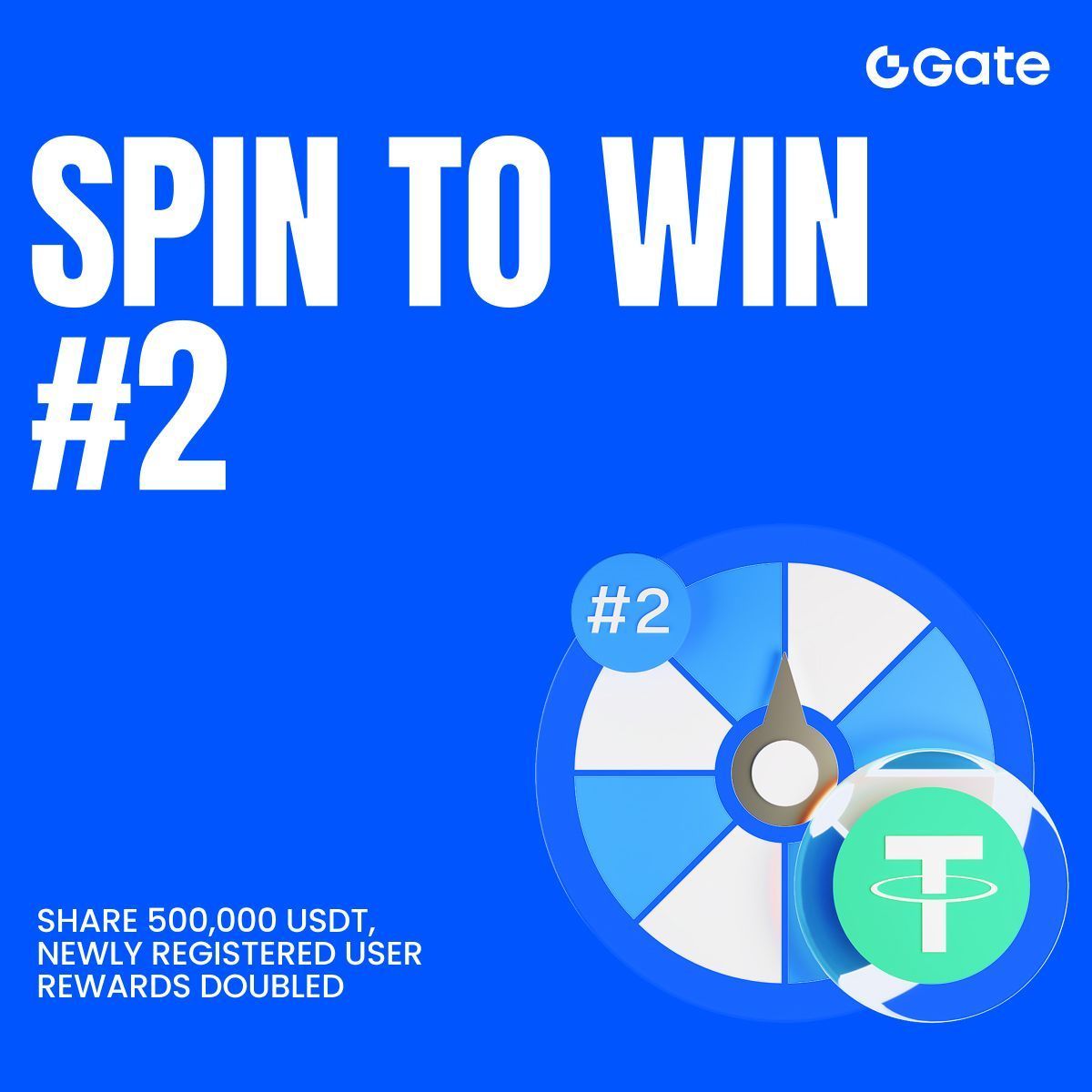 Your spin could win ~$500 in ETH today. 🔥 Spin to Win #2 is LIVE with a  500,000 $USDT prize pool! ✓ 500 $USDT worth of $ETH for 1 winner daily ✓