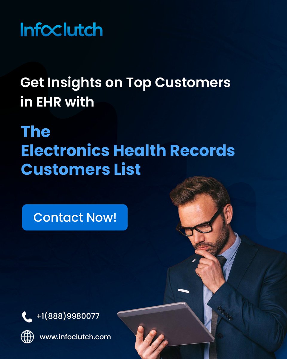 The EHR market is hitting new heights in 2025! Is your team reaching the right players?

Get the InfoClutch EHR Customers List and connect with 5,900+ companies using top health tech solutions.

Fuel your outreach today: infoclutch.com/installed-base…

#EHR #B2BLeads #MarketingInsights