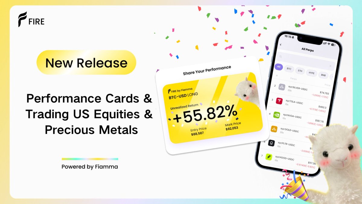 perves278's tweet image. Love how Fire lets you share trades as performance cards.
Clear P&amp;amp;L, entry price, mark price — all in one simple snapshot.📈

Smooth trading + shareable results = big win.
Powered by Fiamma 🔥
#FireApp #PerpsTrading #PerformanceCard