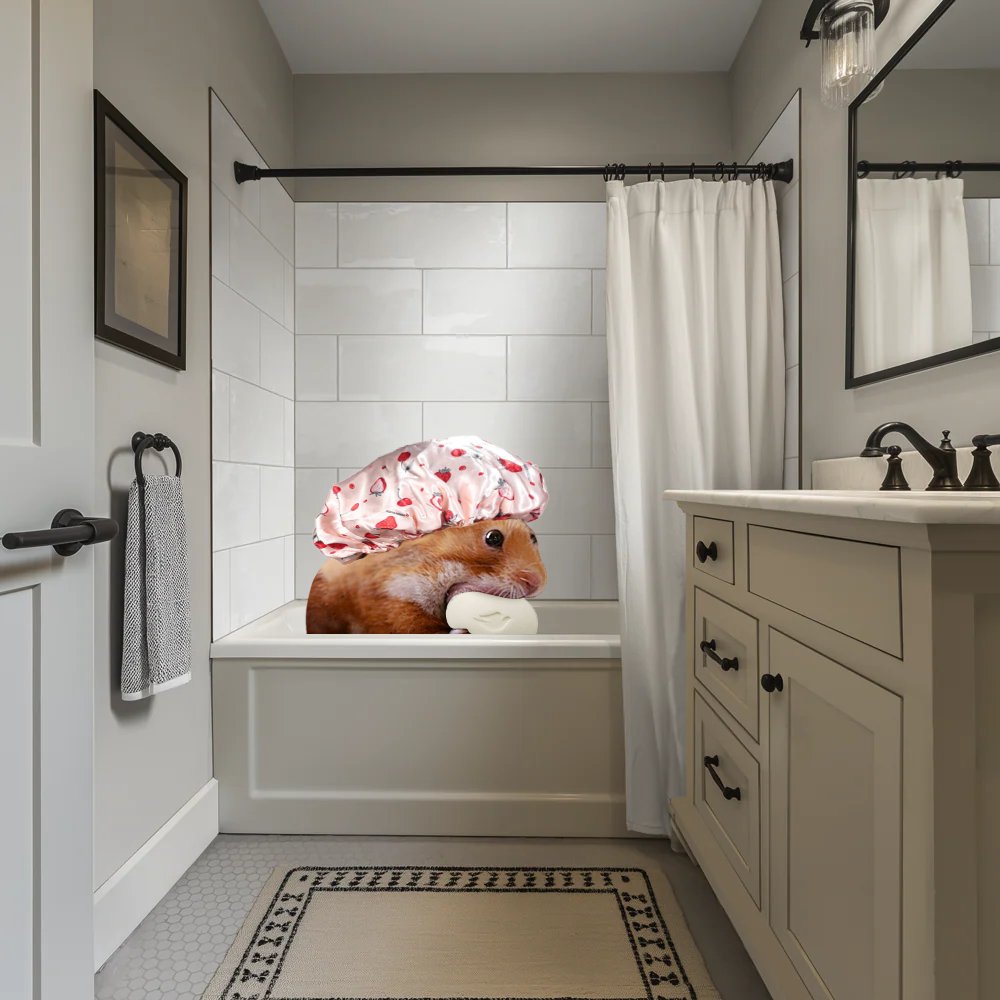 Good morning! Let Nomnom wash your back 🐹🧼

$nomnom