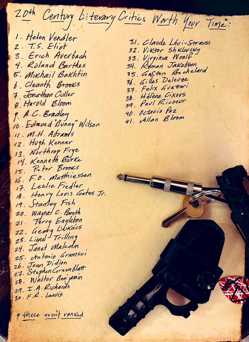 AmericanGwyn's tweet photo. Once I started listing 20th Century Literary Critics worth reading, I realized there were way more than a dozen. Anyway, here’s my (unranked) list. Some aren’t especially known for their literary criticism (e.g. Joan Didion), but are great critics regardless. https://t.co/v6v1czw2iK