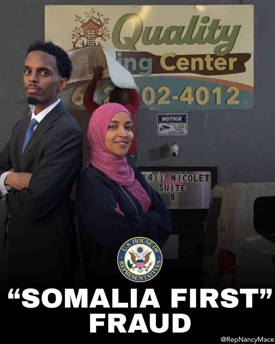 First they marry their siblings and commit immigration fraud, now billion dollar tax fraud. What's next?

Deportation we hope. Every last one.

To everyone's least favorite, Somalia First member of Congress, we hope you "lear" this is America and the American taxpayers are tired
