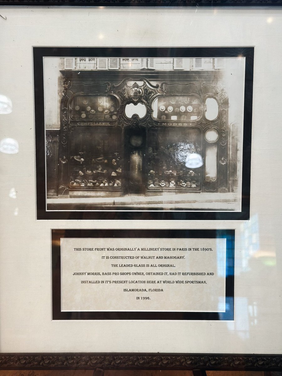 molochofficial's tweet image. One of the strangest things I’ve ever seen: an actual 1890’s Parisian storefront reassembled inside a Bass Pro Shops in the Florida Keys