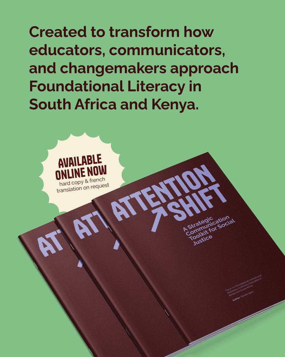 🚨 New resource alert: The Attention Shift Toolkit.
Supporting educators &amp; communicators to rethink FLN in South Africa &amp; Kenya. Practical, inclusive, locally grounded insights. Available in English &amp; French: rebrand.ly/astoolkit #AttentionShift #FLN