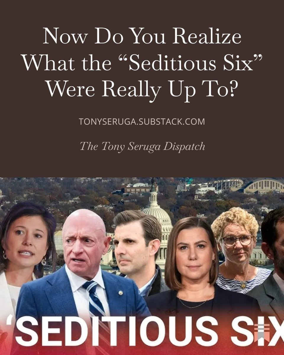TonySeruga's tweet image. 🚨Now Do You Realize What the “Seditious Six” Were Really Up To?

They weren’t warning the military about “illegal orders.” They were trying to stop a raid that would have exposed the entire dark-money ecosystem.

It was a direct attempt to fracture military obedience at the…