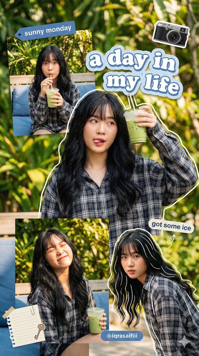 Gen Z scrapbook collage