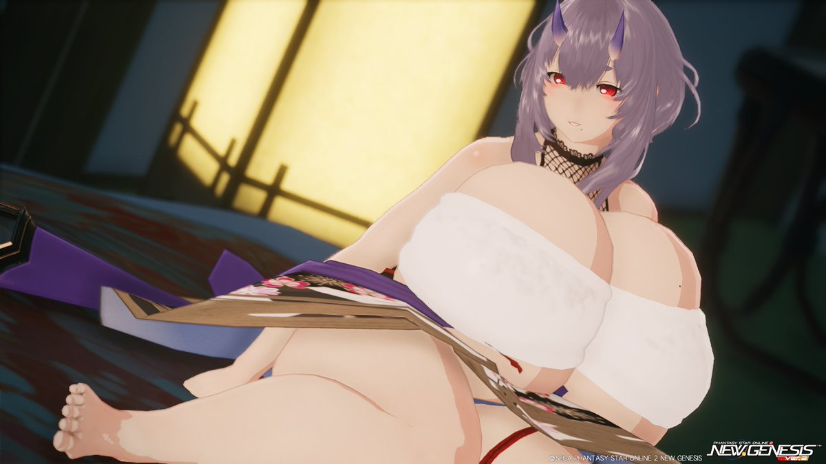 #メンテの日なのでssを貼る
#PSO2NGS_S︎S 
とある城の御庭番をしている鬼の女剣士。
勝負に勝って実力を認められると良いことが・・・🍼❓🍼