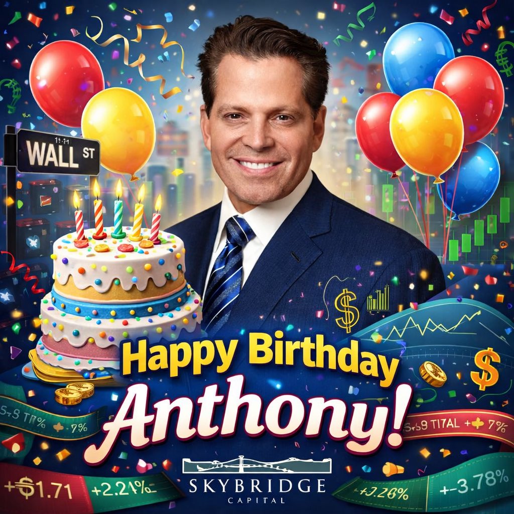 Happy Birthday, Anthony! 🎂 🥳 🎉 <a href="/Scaramucci/">Anthony Scaramucci</a>