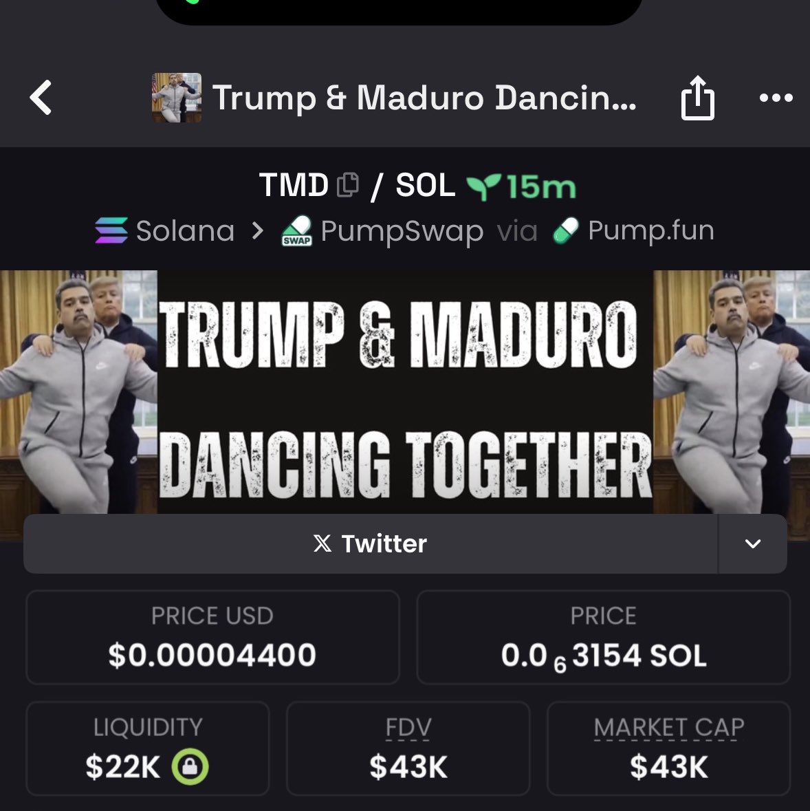 tops160's tweet photo. Highlighted $tmd inside my alpha telegram at $43k mcap 

7MdKjm88QNArmiyCDkCFiTiQB3CQtnuCeXmFTKKpump https://t.co/tP7pgUIhAP