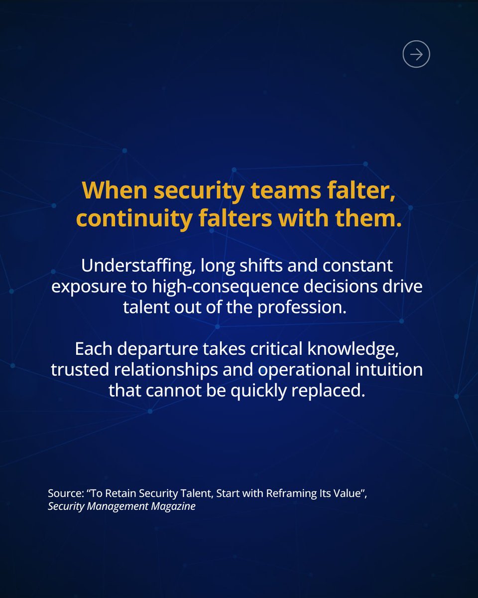 ASIS_Intl's tweet image. Burnout weakens security.
Underfunded teams face rising risks and rising turnover.
Reframing #physicalsecurity’s impact is the first step toward retention and resilience. bit.ly/3YM7476 

@SecMgmtMag #RiskResilience #WorkforceSecurity #ASISInternational