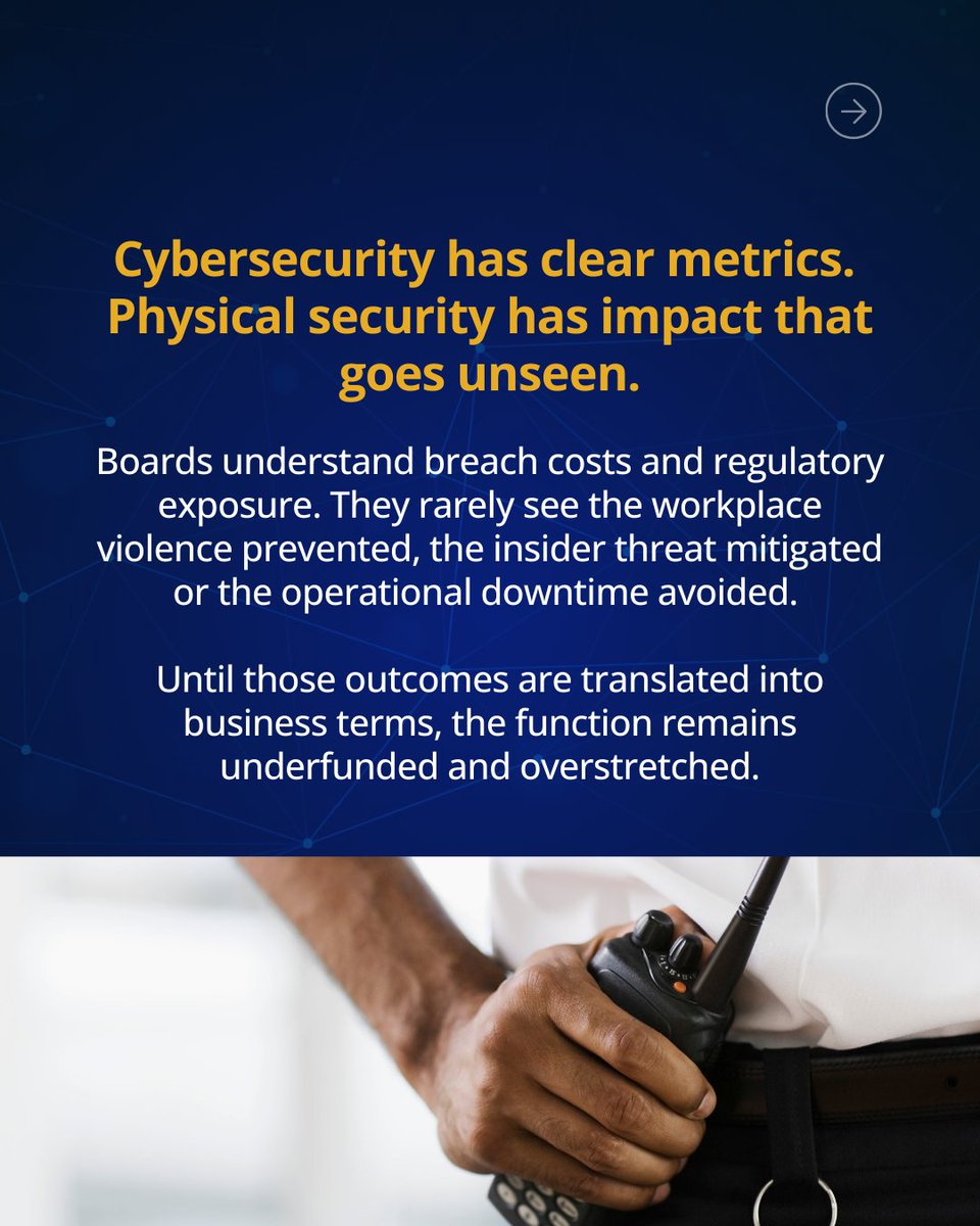ASIS_Intl's tweet image. Burnout weakens security.
Underfunded teams face rising risks and rising turnover.
Reframing #physicalsecurity’s impact is the first step toward retention and resilience. bit.ly/3YM7476 

@SecMgmtMag #RiskResilience #WorkforceSecurity #ASISInternational