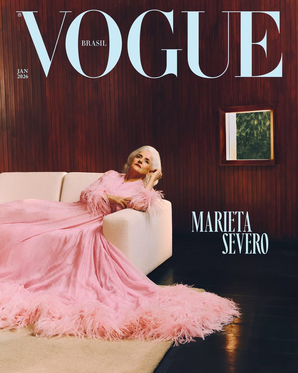 CINEMA505's tweet photo. Marieta Severo deslumbrante na nova edição da Vogue Brasil. https://t.co/oUeE1wn32E
